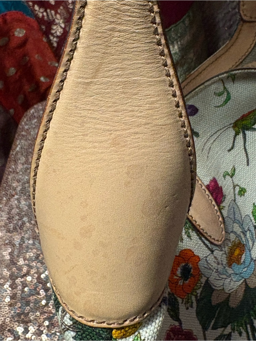 GUCCI FLORA “Jackie O” canvas hobo bag. - Picture 5 of 9